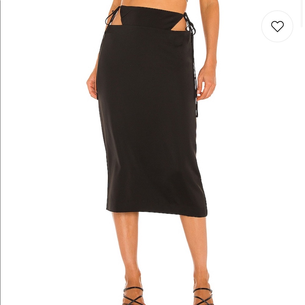 Revolve nbd delfino midi skirt black